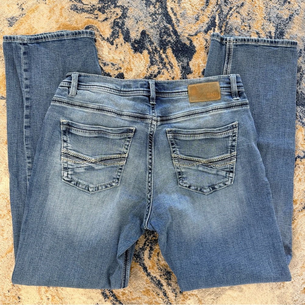 BKE Tyler Light Blue Jeans - Faded Denim - Picture 4 of 5